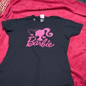 Barbie Black Tee with Pink Graphic